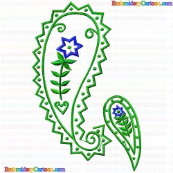 Flowers and Tree 286 Embroidery Design