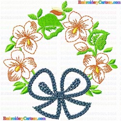 Flowers and Tree 2884 Embroidery Design