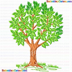 Flowers and Tree 2887 Embroidery Design