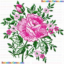 Flowers and Tree 2890 Embroidery Design