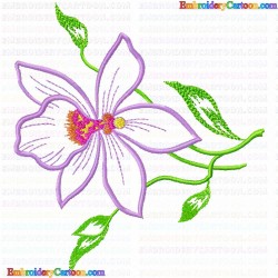 Flowers and Tree 2931 Embroidery Design