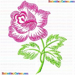 Flowers and Tree 2932 Embroidery Design