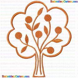 Flowers and Tree 2945 Embroidery Design