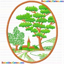 Flowers and Tree 2949 Embroidery Design