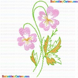 Flowers and Tree 2956 Embroidery Design