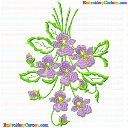 Flowers and Tree 2964 Embroidery Design