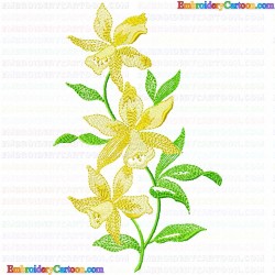 Flowers and Tree 2965 Embroidery Design