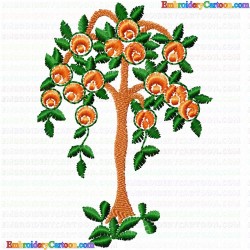 Flowers and Tree 2967 Embroidery Design