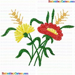 Flowers and Tree 3002 Embroidery Design