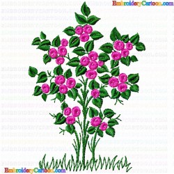 Flowers and Tree 3003 Embroidery Design