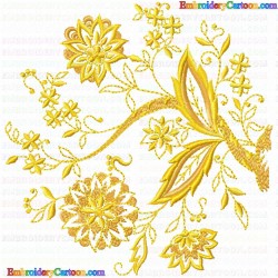 Flowers and Tree 3006 Embroidery Design