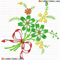 Flowers and Tree 3016 Embroidery Design