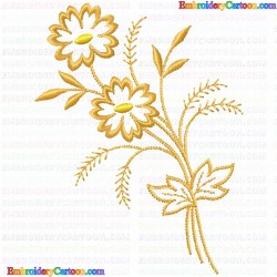 Flowers and Tree 3041 Embroidery Design