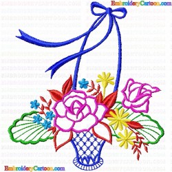 Flowers and Tree 304 Embroidery Design