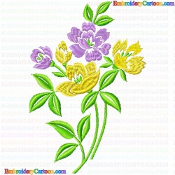 Flowers and Tree 3051 Embroidery Design