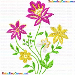 Flowers and Tree 3062 Embroidery Design