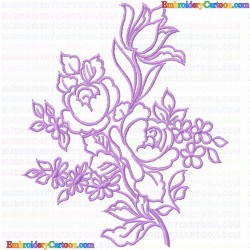 Flowers and Tree 3067 Embroidery Design