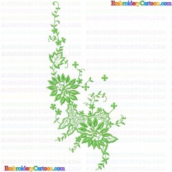 Flowers and Tree 306 Embroidery Design