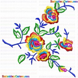 Flowers and Tree 307 Embroidery Design