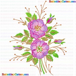 Flowers and Tree 3081 Embroidery Design