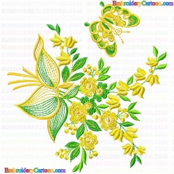 Flowers and Tree 3082 Embroidery Design