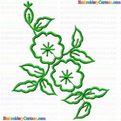 Flowers and Tree 309 Embroidery Design