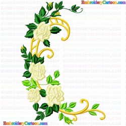 Flowers and Tree 30 Embroidery Design