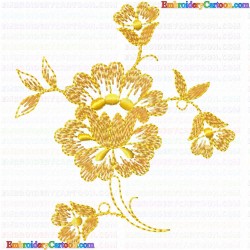 Flowers and Tree 3104 Embroidery Design