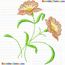 Flowers and Tree 3109 Embroidery Design