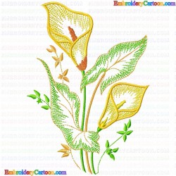 Flowers and Tree 3168 Embroidery Design