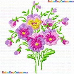 Flowers and Tree 3176 Embroidery Design