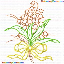 Flowers and Tree 3184 Embroidery Design