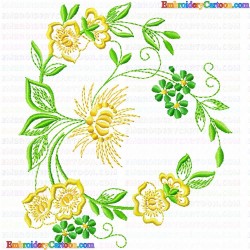 Flowers and Tree 3207 Embroidery Design