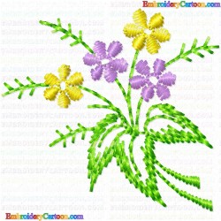 Flowers and Tree 3208 Embroidery Design