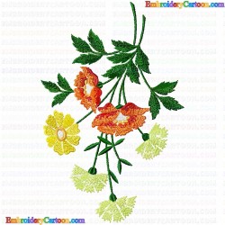 Flowers and Tree 3226 Embroidery Design