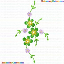 Flowers and Tree 3228 Embroidery Design