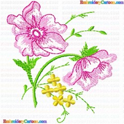 Flowers and Tree 3233 Embroidery Design