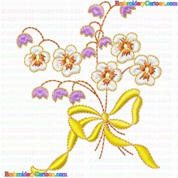 Flowers and Tree 3235 Embroidery Design