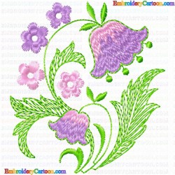 Flowers and Tree 3243 Embroidery Design