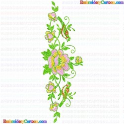 Flowers and Tree 3245 Embroidery Design