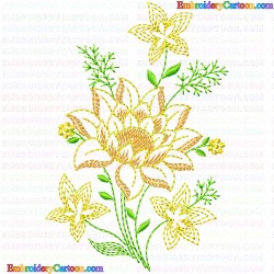 Flowers and Tree 3250 Embroidery Design