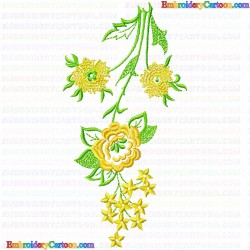 Flowers and Tree 3254 Embroidery Design