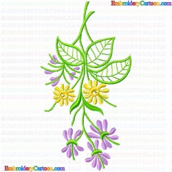 Flowers and Tree 3258 Embroidery Design