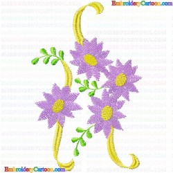 Flowers and Tree 3261 Embroidery Design