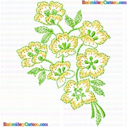 Flowers and Tree 3278 Embroidery Design