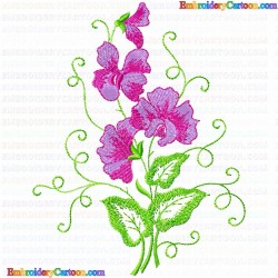 Flowers and Tree 3284 Embroidery Design