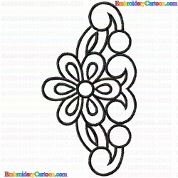 Flowers and Tree 3290 Embroidery Design