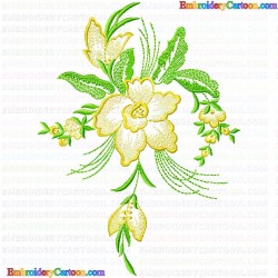 Flowers and Tree 3308 Embroidery Design