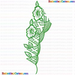 Flowers and Tree 330 Embroidery Design