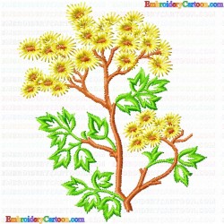 Flowers and Tree 3336 Embroidery Design